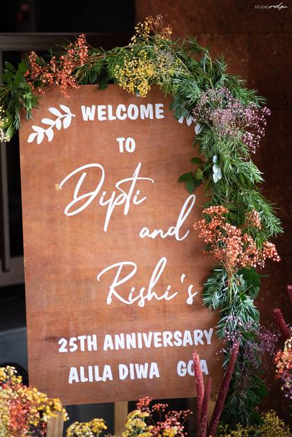 Signage and Floral detail — Arrival / Lobby decor — Alila Diwa Goa
